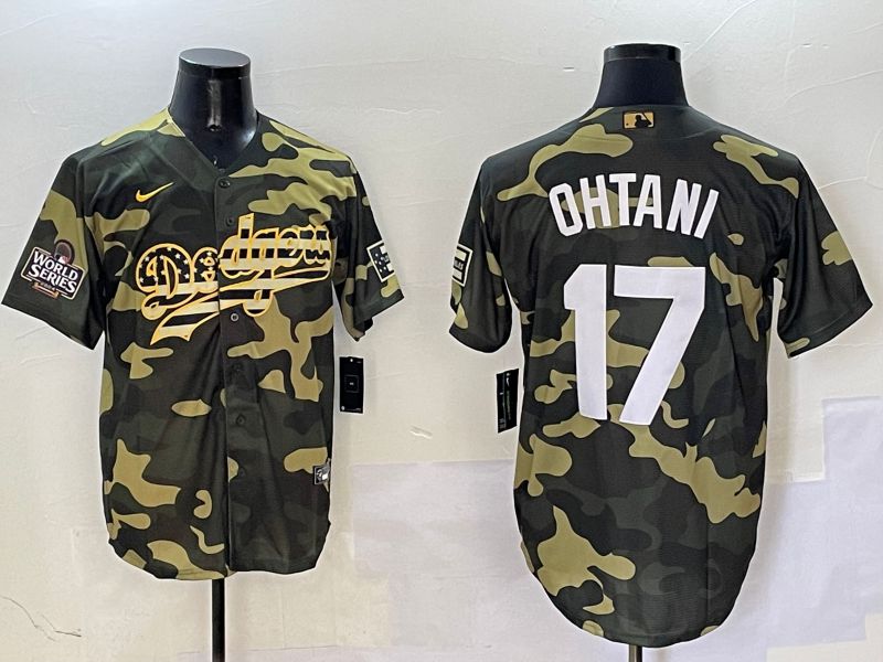 Men Los Angeles Dodgers 17 Ohtani Camo Joint Name 2025 Nike MLB Jersey style 3